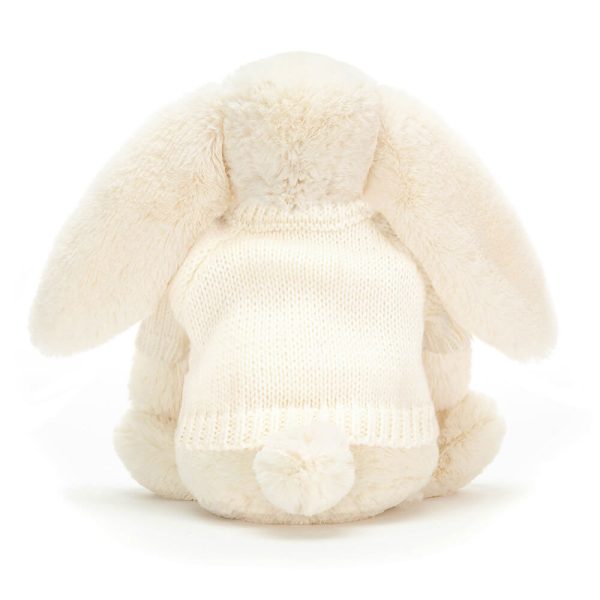 Bashful Cream Bunny with Personalised Cream Jumper - Image 4
