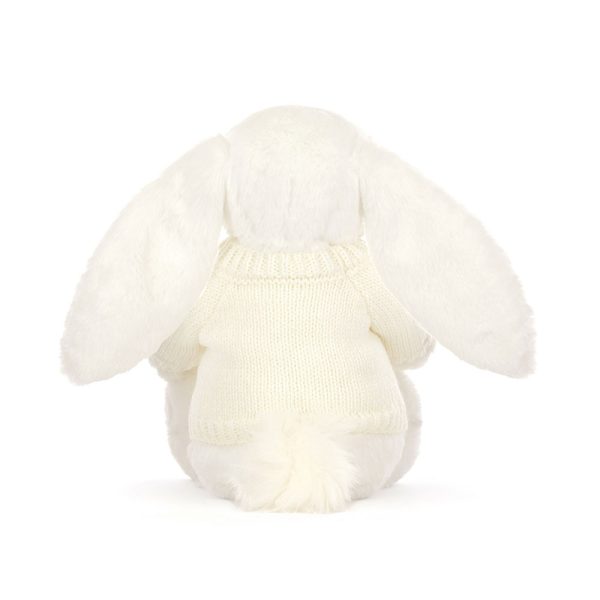 Bashful Luxe Bunny Luna with Personalised Cream Jumper - Image 4