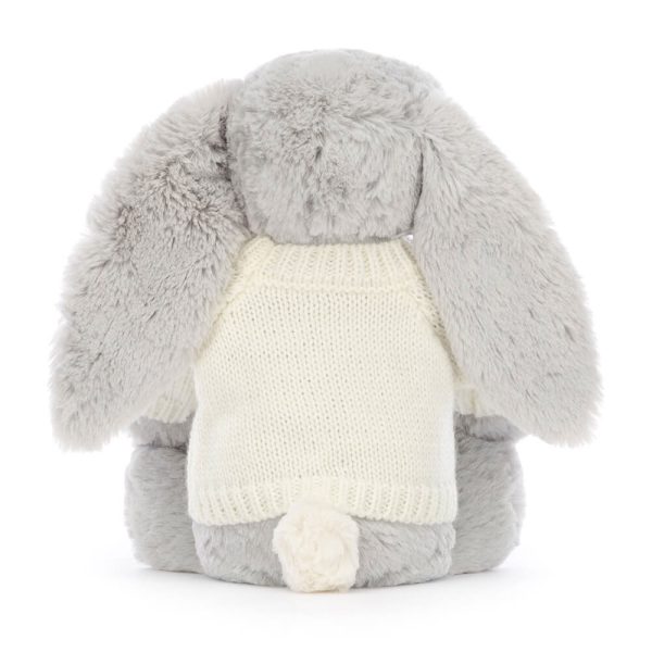 Bashful Shimmer Bunny with Personalised Cream Jumper - Image 4