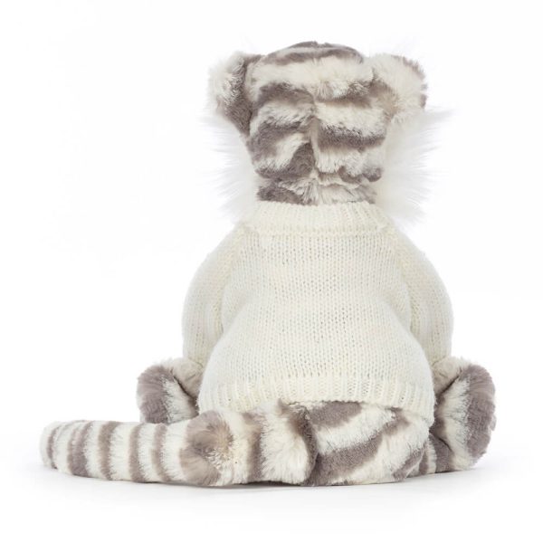 Bashful Snow Tiger with Personalised Cream Jumper - Image 4