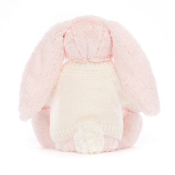 Bashful Pink Bunny with Personalised Cream Jumper - Image 4