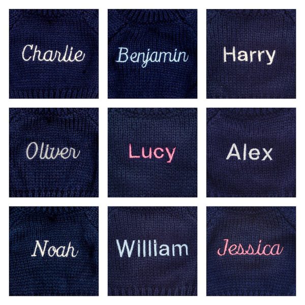 Bashful Cream Bunny with Personalised Navy Jumper - Image 2