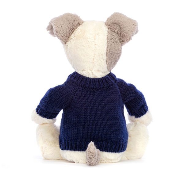 Bashful Terrier with Personalised Navy Jumper - Image 4