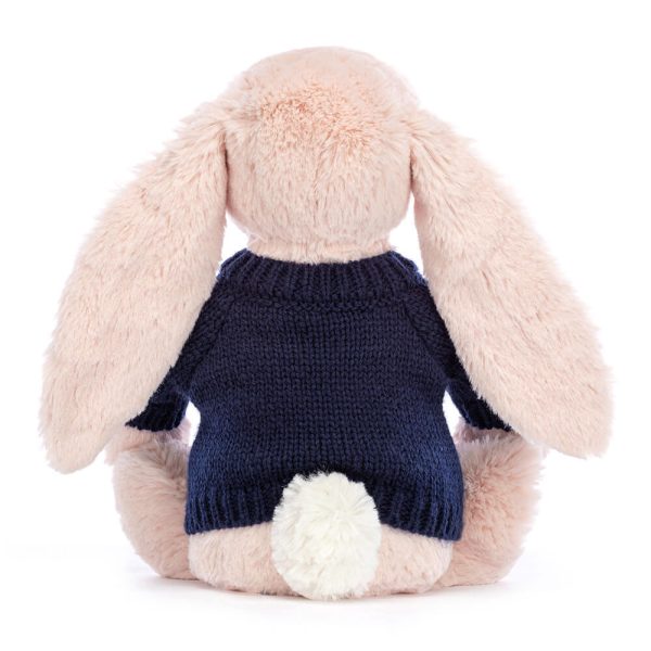 Blossom Blush Bunny with Personalised Navy Jumper - Image 4