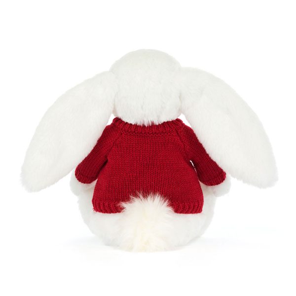 Bashful Luxe Bunny Luna with Personalised Red Jumper - Image 4