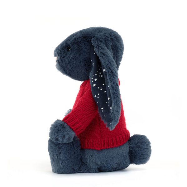 Bashful Stardust Bunny with Personalised Red Jumper - Image 3