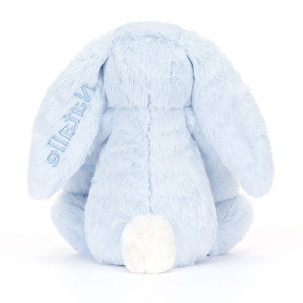 Personalised Bashful Blue Bunny Medium - Image 4
