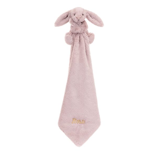Personalised Bashful Luxe Bunny Rosa Soother - Image 3