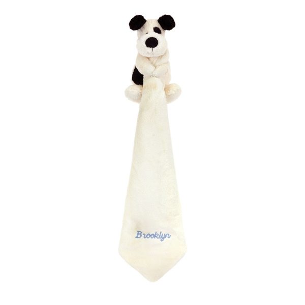 Personalised Bashful Black & Cream Puppy Soother - Image 3