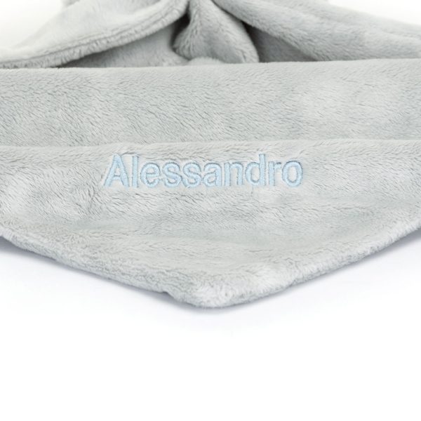 Personalised Bashful Silver Bunny Soother - Image 2